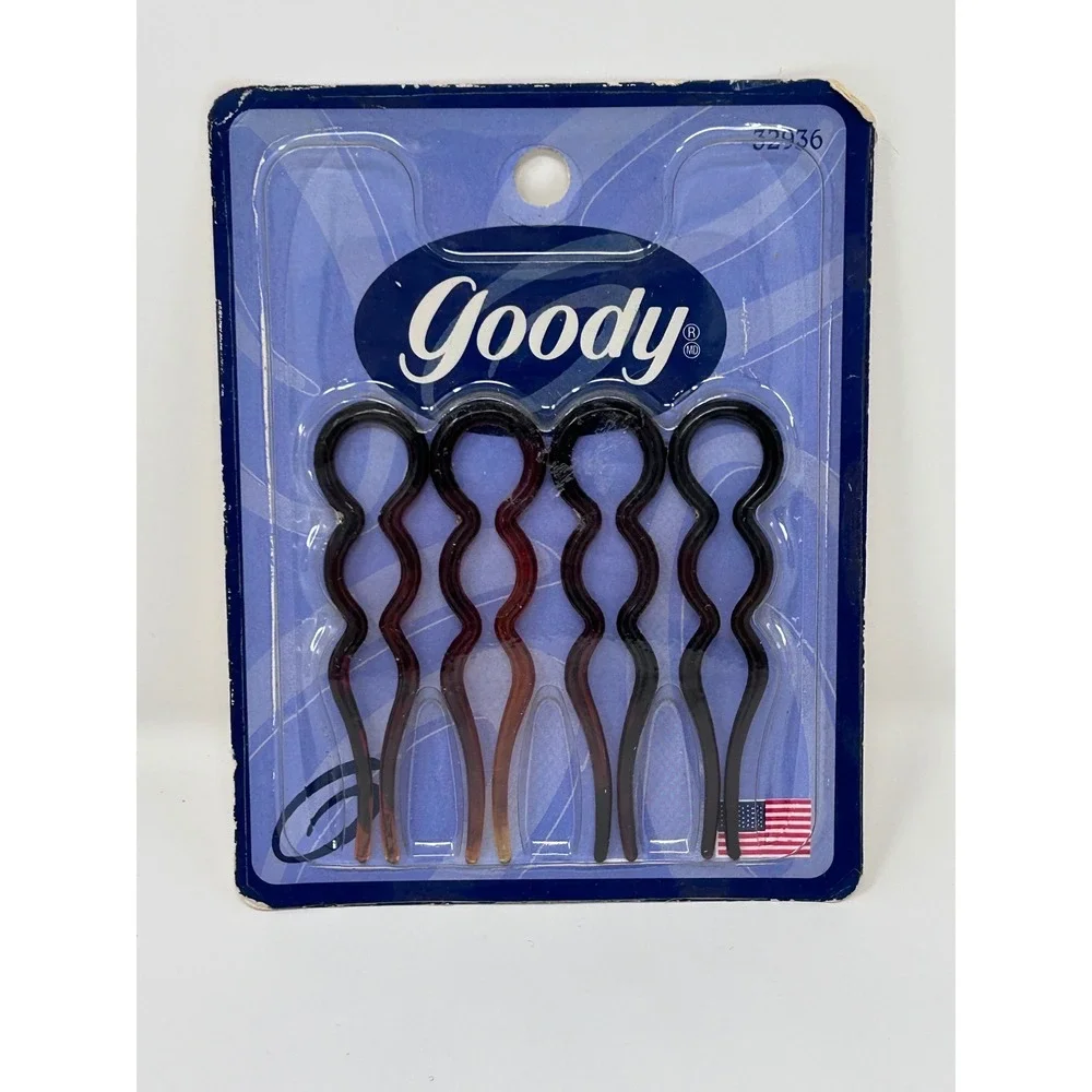 Vintage 1999‎ Goody Updo Pins 4 Pack Tortoise Brown Hair Forks 32936 Made in USA